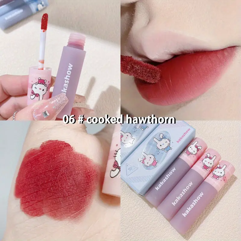 Dudu Rabbit Lip Glaze Mirror Gloss Matte Mist Moisturizing Face Lipstick