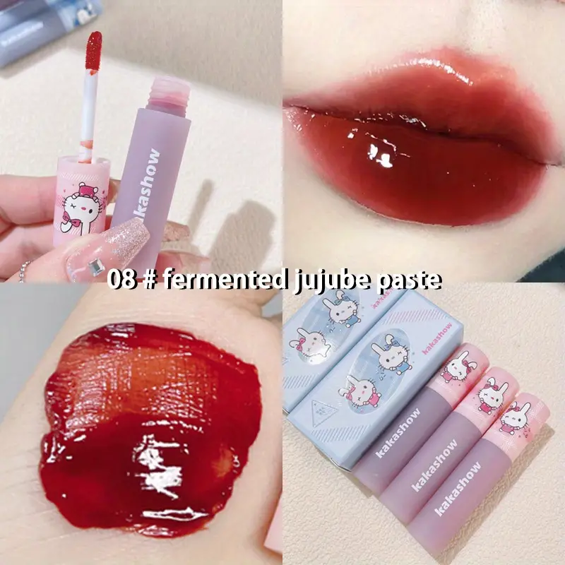 Dudu Rabbit Lip Glaze Mirror Gloss Matte Mist Moisturizing Face Lipstick