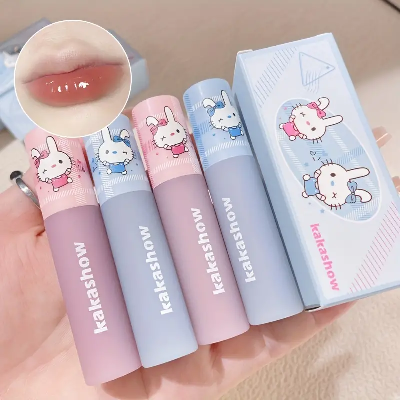 Dudu Rabbit Lip Glaze Mirror Gloss Matte Mist Moisturizing Face Lipstick