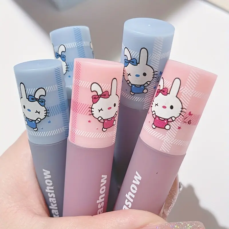 Dudu Rabbit Lip Glaze Mirror Gloss Matte Mist Moisturizing Face Lipstick