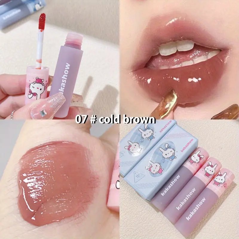 Dudu Rabbit Lip Glaze Mirror Gloss Matte Mist Moisturizing Face Lipstick