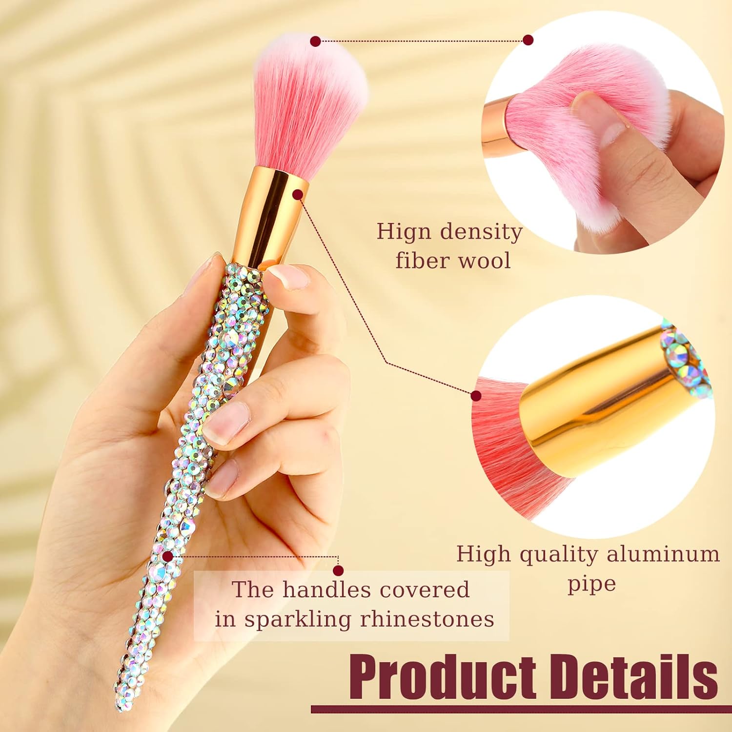 13 Pieces Rhinestone Makeup Brushes Set – Bling Edition