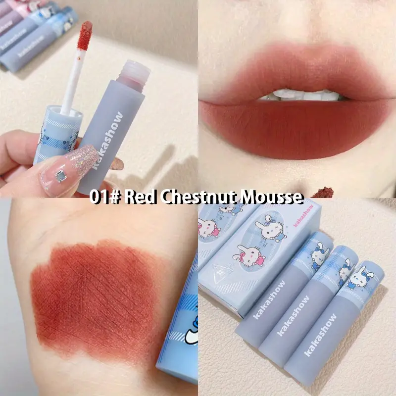 Dudu Rabbit Lip Glaze Mirror Gloss Matte Mist Moisturizing Face Lipstick