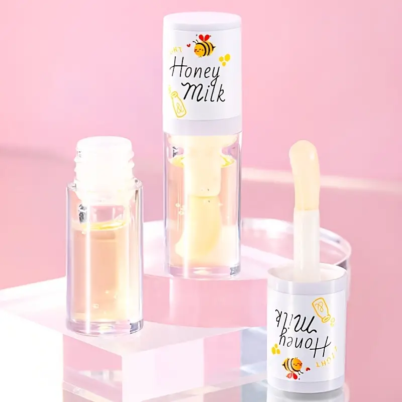 Honey Peach Tinted Lip Oil Lip Enhancer Serum