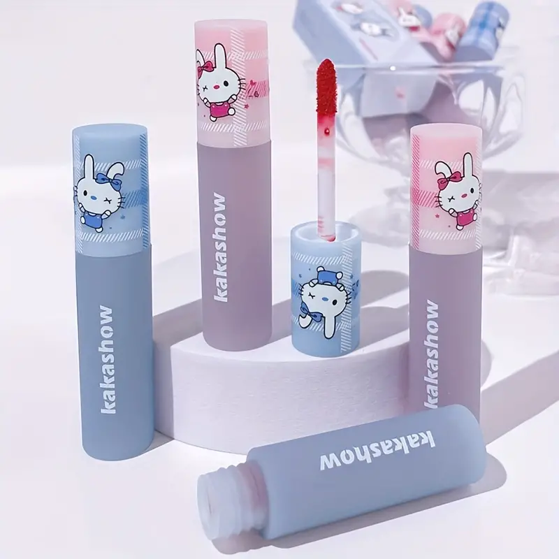 Dudu Rabbit Lip Glaze Mirror Gloss Matte Mist Moisturizing Face Lipstick