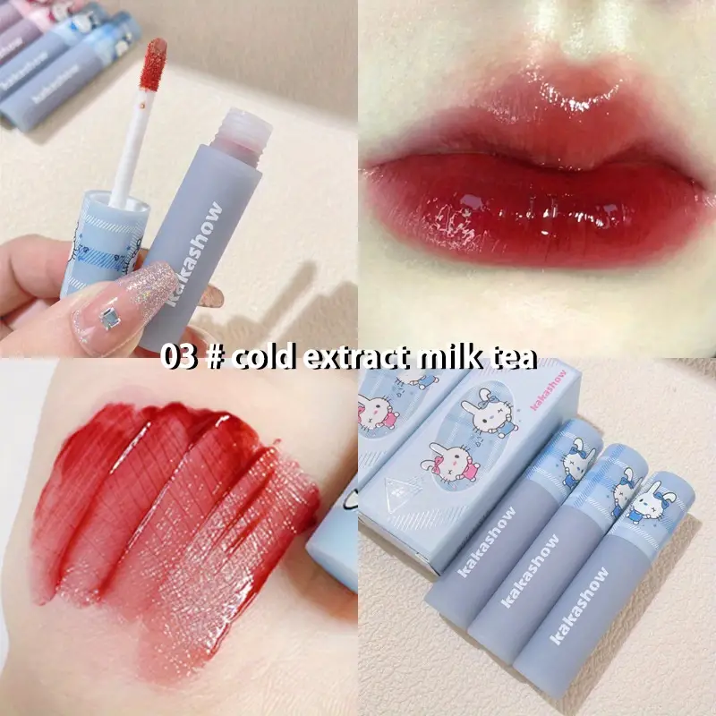 Dudu Rabbit Lip Glaze Mirror Gloss Matte Mist Moisturizing Face Lipstick