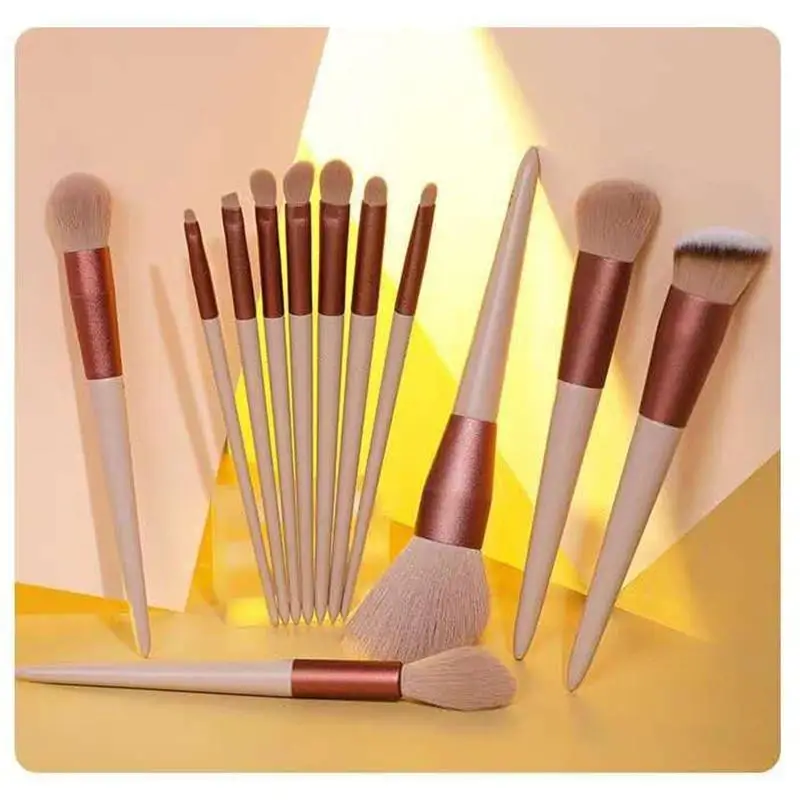 13pcs Professional Makeup Brush Set Soft Fur Beauty Highlighter Powder Foundation Concealer Multifunctional Cosmetic Tool