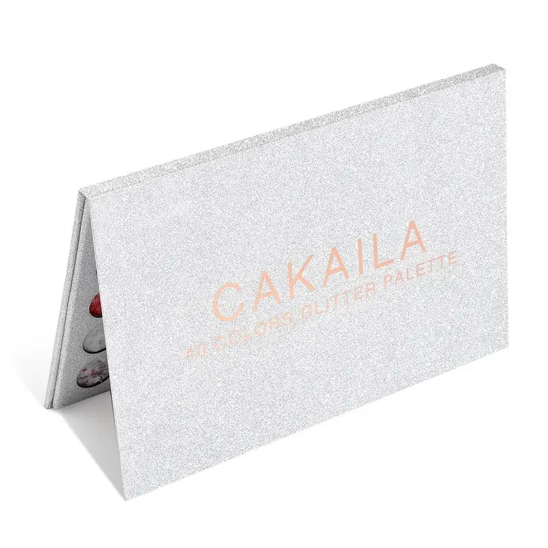 CAKAILA 40 Colors Glitter Powder Sequin Curry Cream Diamond Glitter Eyeshadow Palette,198g