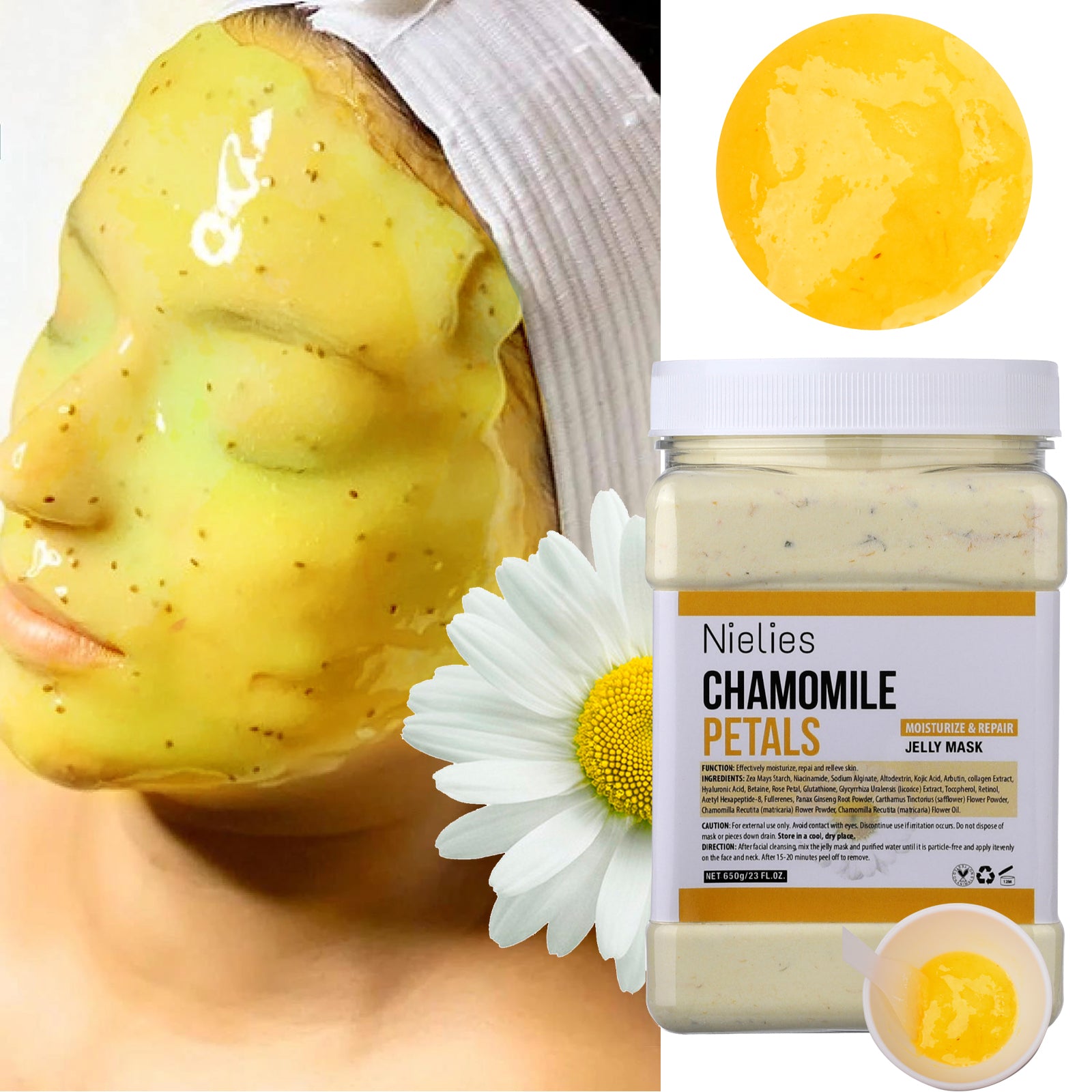 Nielies Chamomile Petals Face Mask, Moisturizing