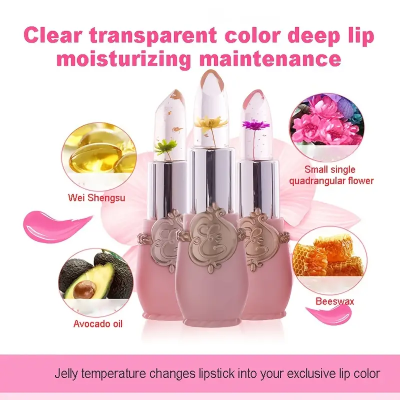 Flower Jelly Lipstick Set