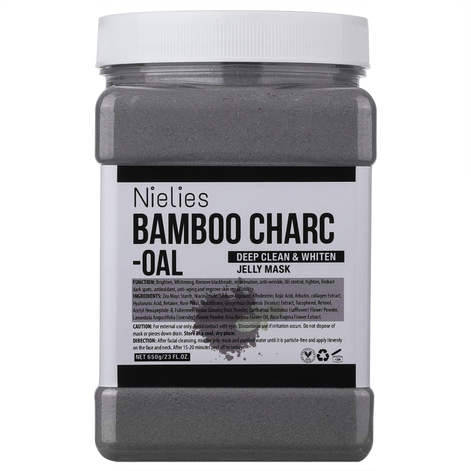 Nielies Bamboo Charcoal Face Mask- Deep Cleaning, Whitening