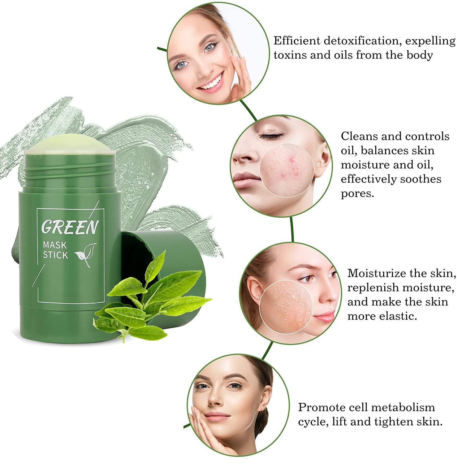 2 Pcs of Green Tea Mask Stick