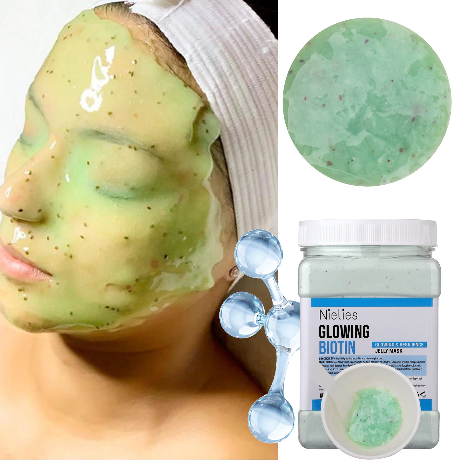Nielies Glowing Biotin Face Mask, Hydrating