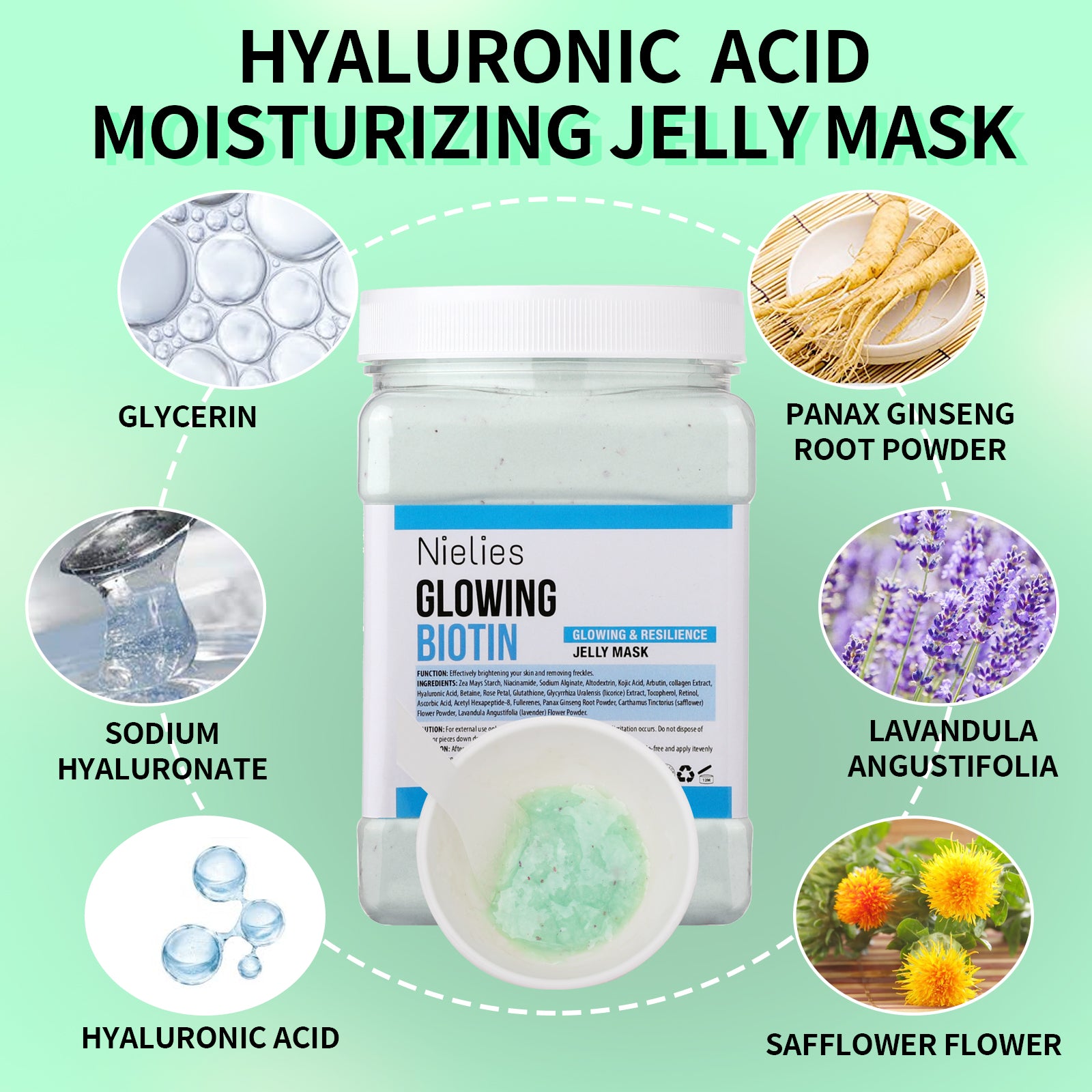 Nielies Glowing Biotin Face Mask, Hydrating
