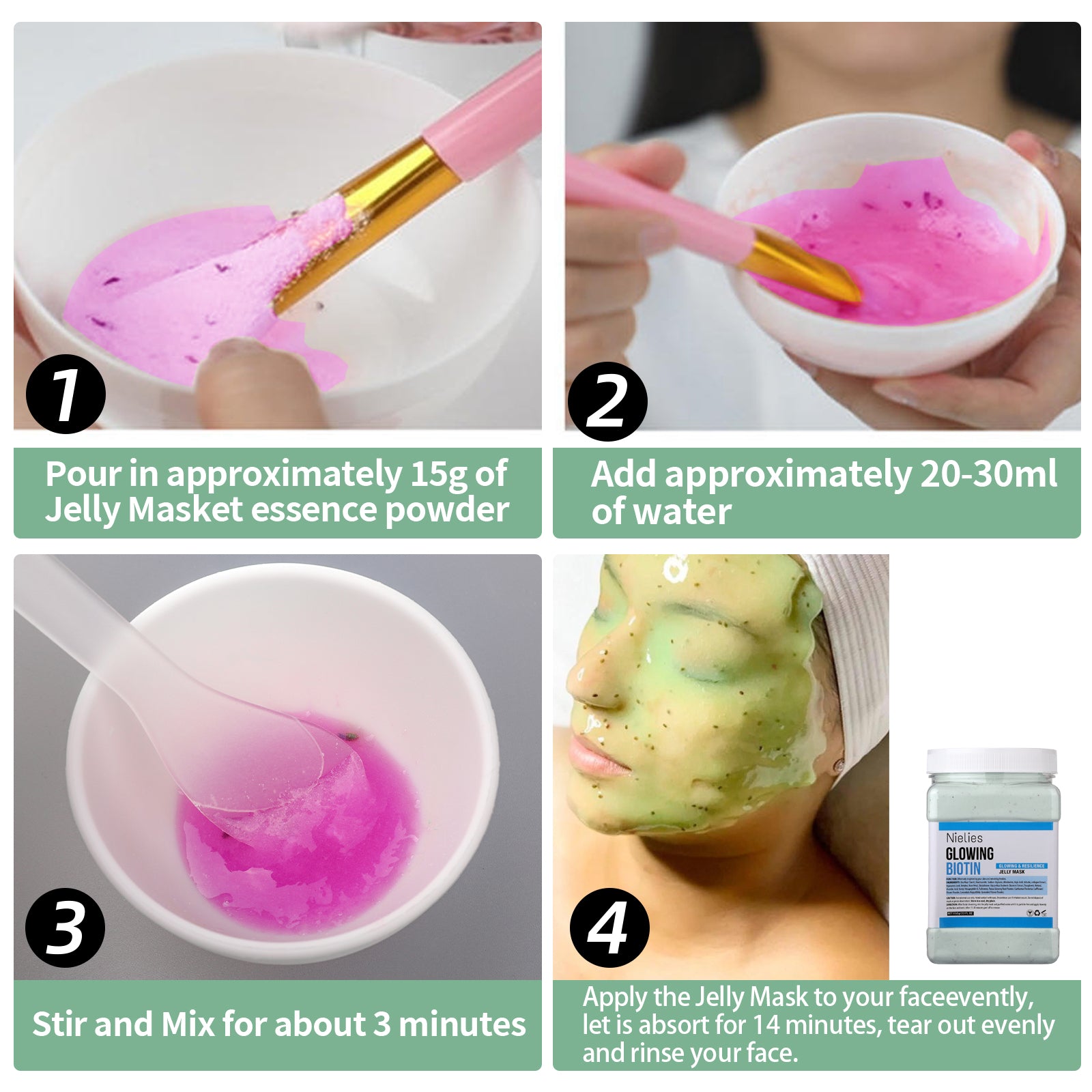 Nielies Glowing Biotin Face Mask, Hydrating