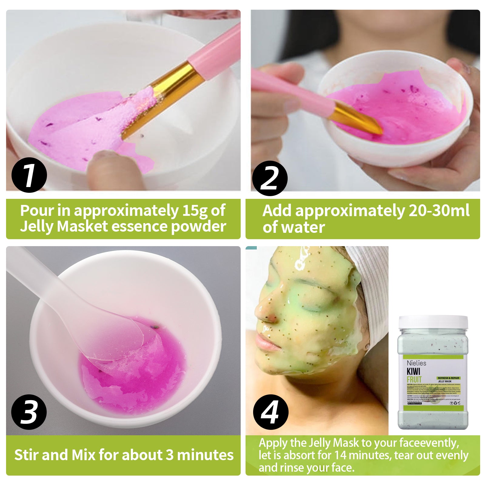 Nielies Kiwi Fruit Face Mask, Refreshing, Brightening