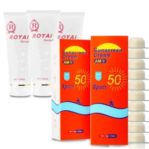 Cooling Gel & SPF 50 Pods summer travel skincare bundle