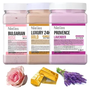 Hydrojelly Face Mask Bundle with Rose, Lavender, 24K Gold