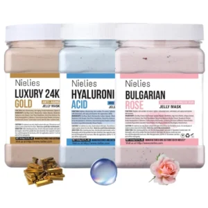 Rose & 24K Gold & Hyaluronic Jelly Masks – Hydrating Skincare Bundle