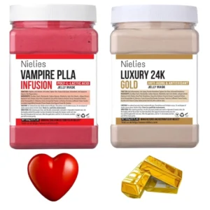 Vampire & 24K Gold Jelly Mask Set for glowing skin care