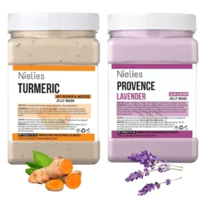 Nielies Lavender Turmeric Jelly Mask Set for hydrating and smoothing skin