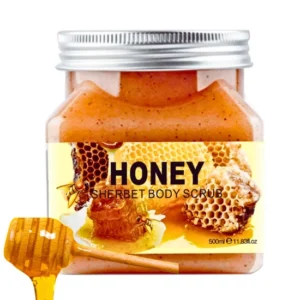Nielies Honey Body Scrub Jar with Exfoliating Sugar Crystals