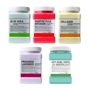 5-in-1 face mask set with professional jelly masks for glowing