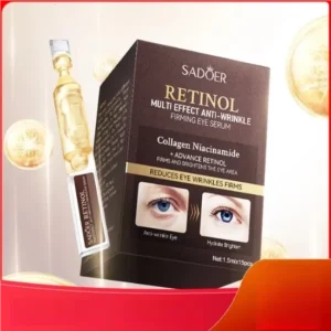 Sadoer Retinol Eye Serum, showcasing its anti-wrinkle, brightening