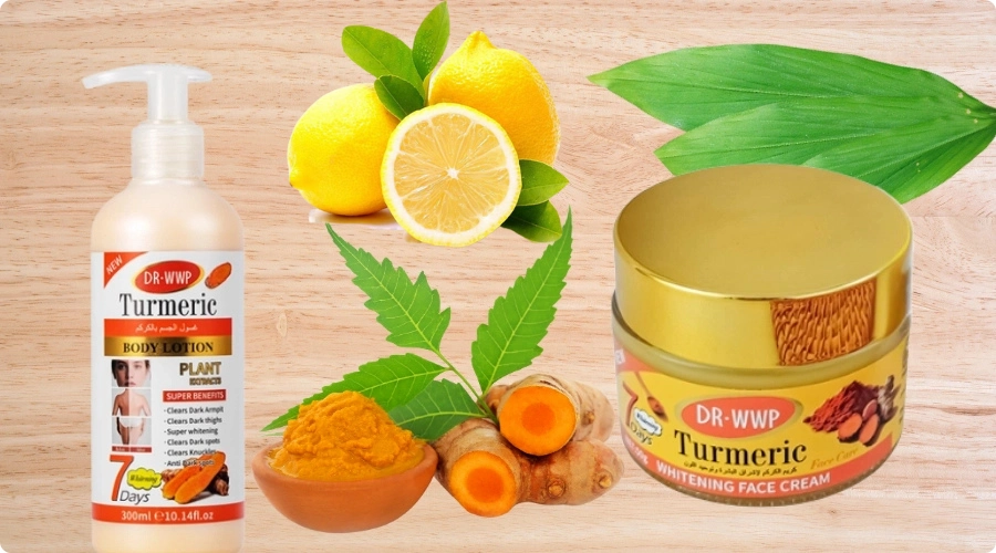 Turmeric and Lemon on Face